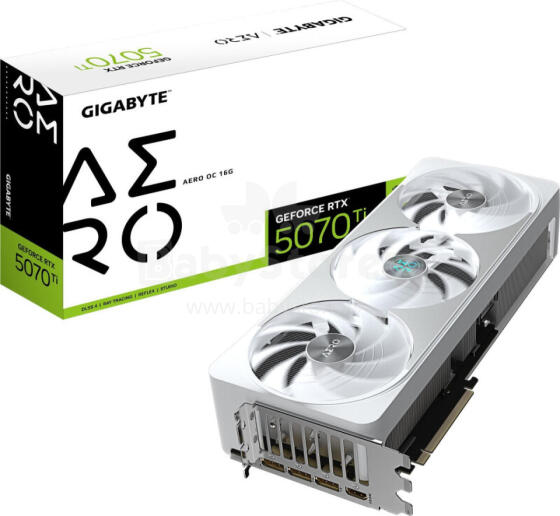 Grafikas karte Gigabyte GeForce RTX 5070 Ti Aero OC 16GB GDDR7 (GV-N507TAERO OC-16GD)