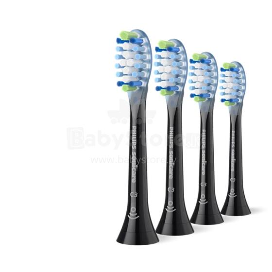 Sonicare C3 Premium Plaque Defence zobu birstes uzgaļi, 4 gab, melns