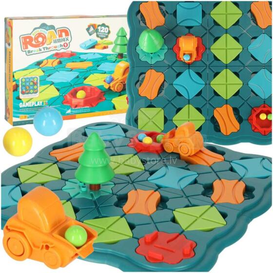 Ikonka Art.KX3225 Puzzle galda spēle labirints šķēršļu josla 28 el.