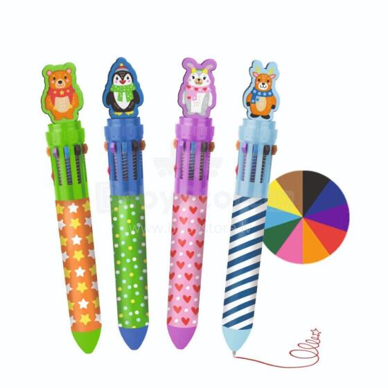Magic Moments SF - Multi-colour pen with topper. 4 assorted