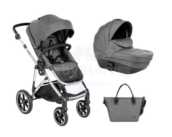 Stroller 2in1 with plastic carrycot Thea Dark Grey