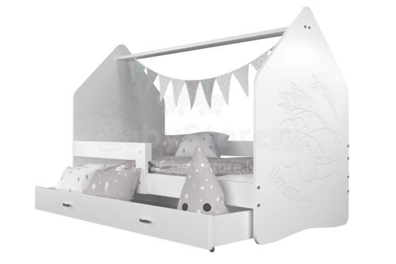 AJK Daisy Frez Art.242313 Стильная молодёжная кровать с матрасом 160x80 см