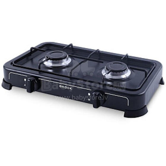 Газовая плита BROCK 2 конфорки GS2002BK черная