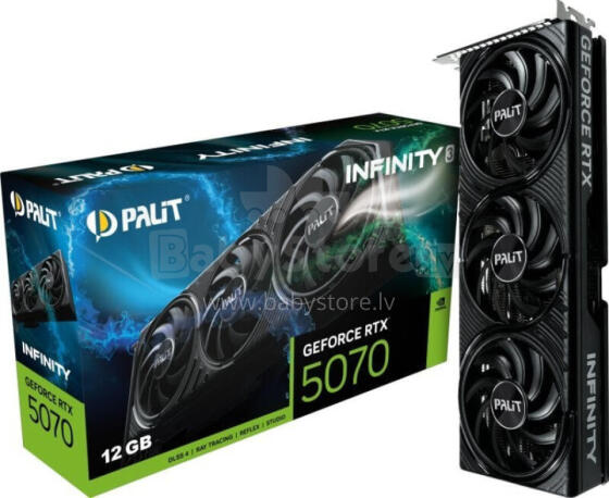 Grafikas karte Palit GeForce RTX 5070 Infinity 3 12GB GDDR7 (NE75070019K9-GB2050S)