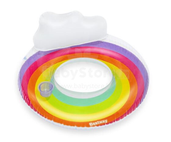 BESTWAY 43647 Swimming ring with backrest Rainbow 1.07