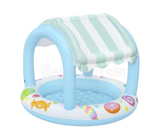 BESTWAY 52638 Piepūšamais baseins ar jumtu un piepūšamo dibenu Candy House 1,04x84