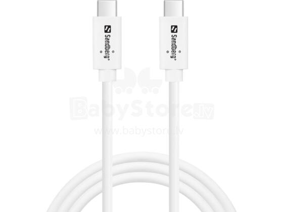 Sandberg 136-53 USB-C to USB-C  USB 3.1 Gen2 PD 100W cable, 1M