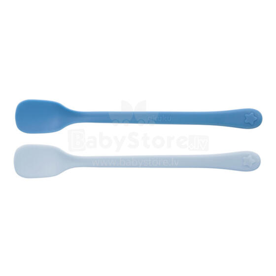 A0691 SET OF FLAT SPOONS 2PCS BLUE