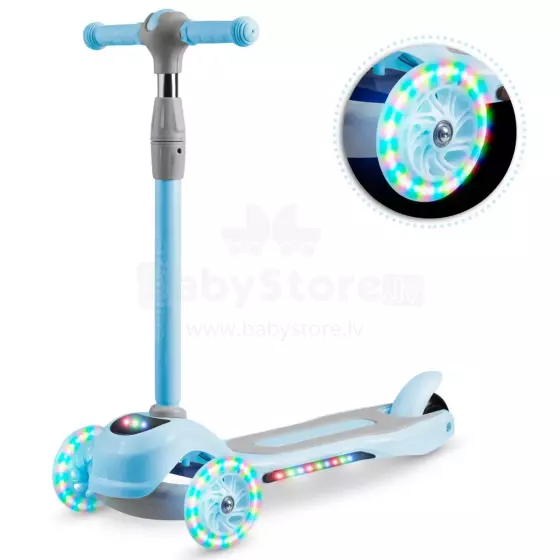 Ricokids Scooter Led Art.765003 Blue  Детский выcококачественный самокат со световыми эффектами