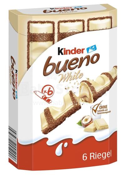 Kinder Bueno White  Art.107308  piena šokolāde bērniem,6x19 g