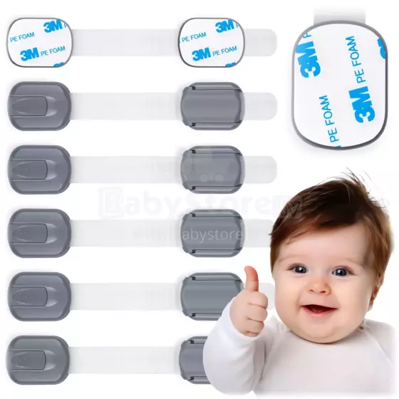 Ricokids Strap Lock Art.798101  Skapja,/ledusskapja atvilktnes aizsardzība,6 gab