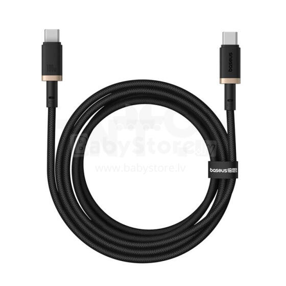 Baseus Dura Type C uz Type C 100 W ātrās uzlādes kabelis 2 m Melns, Zelta