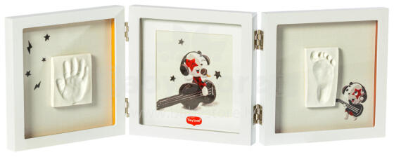 Tiny Love Double Frame Art.244159 White Рамочка тройная для изготовления слепка