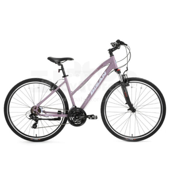 Tūrisma velosipēds Bisan 28 TRX8200-23 City Lady Violēts/balts (Rata izmērs: 28" Rāmja izmērs: S)