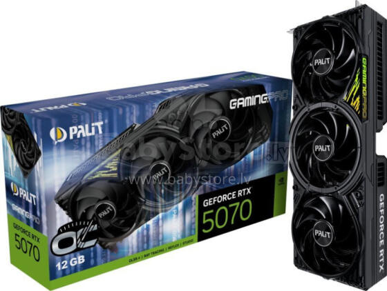 Grafikas karte Palit GeForce RTX 5070 GamingPro OC 12GB GDDR7 DLSS4 (NE75070T19K9-GB2050A)