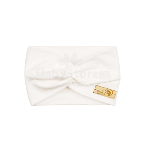 BABY 01417 Cream interwoven baby headband 0-3m