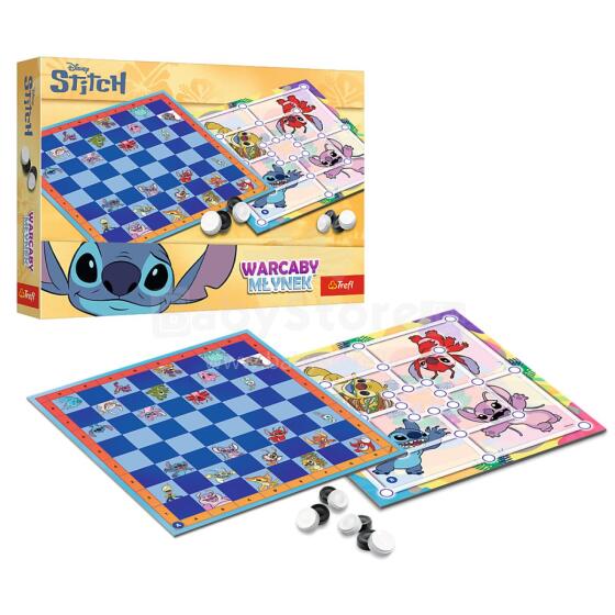 TREFL 02799 Шашки и игра «Мельница» Лило и Стич