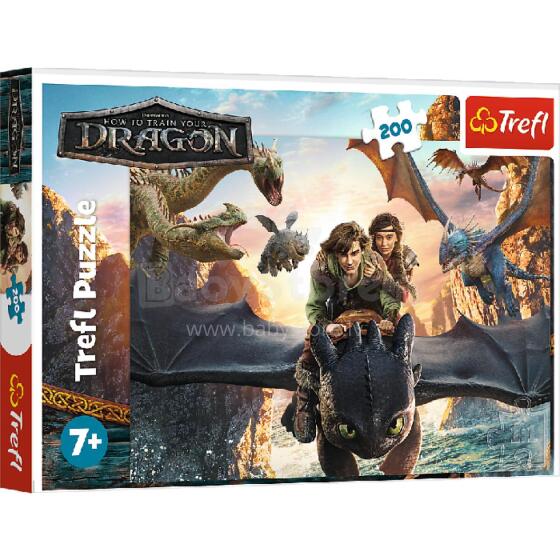 TREFL 13348 Puzzle 200 Toothless and friends
