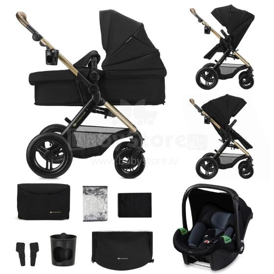 Kinderkraft Moov2 Air 3in1 Art.244751 Black Bērnu ratiņi trīs viena