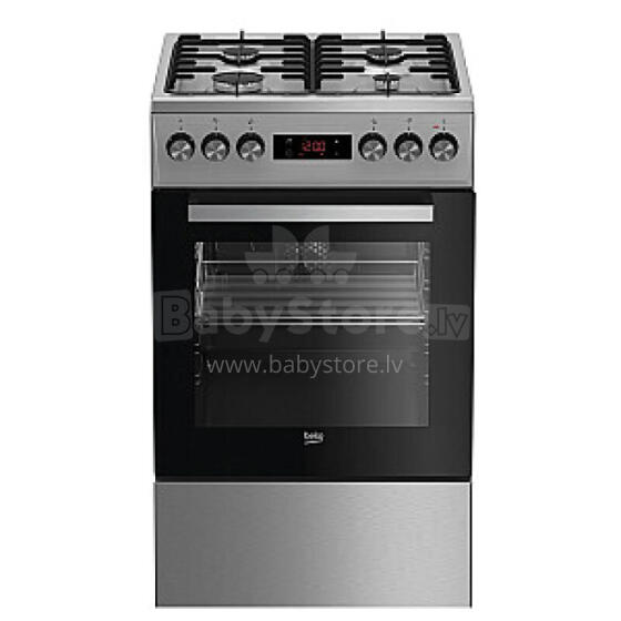 Плита Beko FSE52320DXD Отдельно стоящая плита Газ Черный, Нержавеющая сталь A