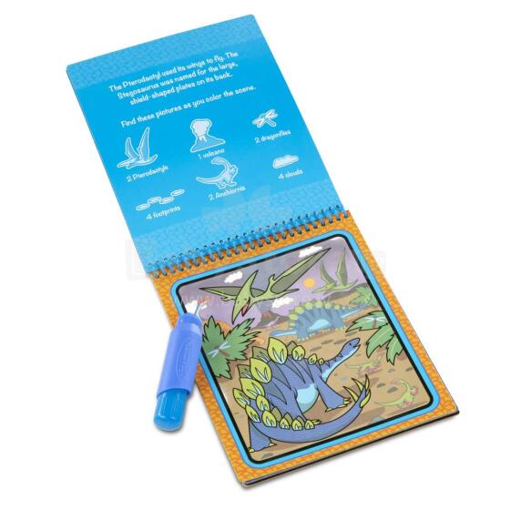 MELISSA & DOUG Ūdens krāsojamā grāmata MELISSA Water Wow! – Dinozaurs