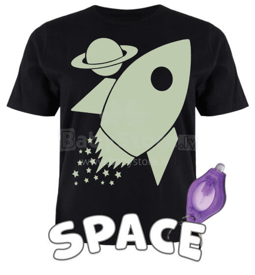 Splat Planet tumsā spīdošs krekliņš, Kosmosā
