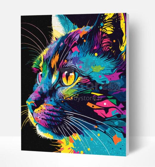 Splat Planet алмазный пазл ЯРКИЙ КОТ 30x40 см