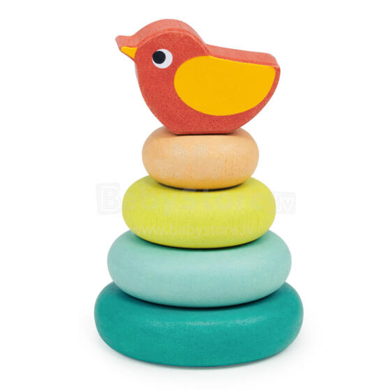 Kidstoys Mentari Art.245918 Koka piramīda, Putniņš