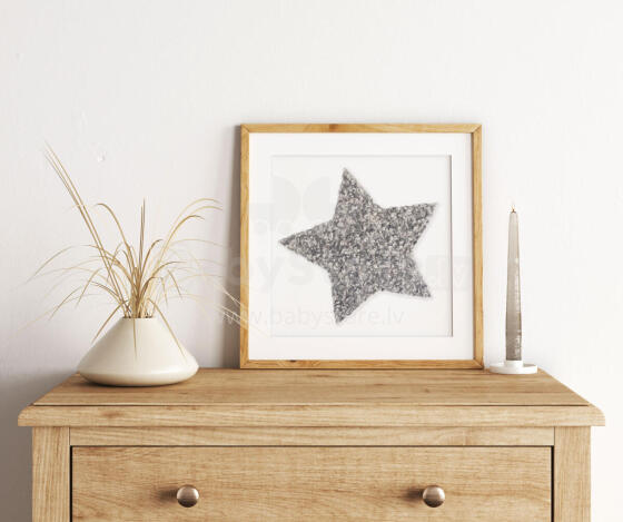 Room Accesories Art.246382 Decorative wall art in frame  "Star" – fluffy textile panel for kids' room