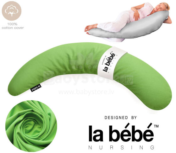 La Bebe™ Moon Сotton Maternity Pillow  Art.246550 Large pregnancy pillow with Memory Foam filling (especially soft and quiet filling) 195cm