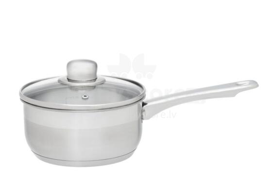 Кастрюля Maku Basic со стеклянной крышкой сталь 1,5 л 16 см
