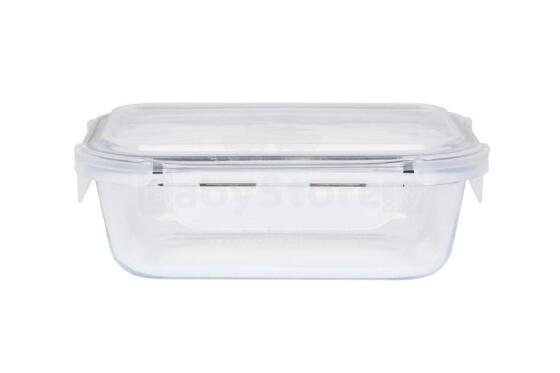 Maku Storage container glass with lid 0,64 L 17,5x13 cm