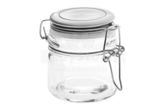 Стеклянная банка Maku с крышкой-клипсой из нержавеющей стали 0,1 л