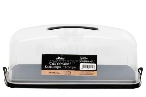 Maku Cake container rectangle black 38x17,5x14 cm
