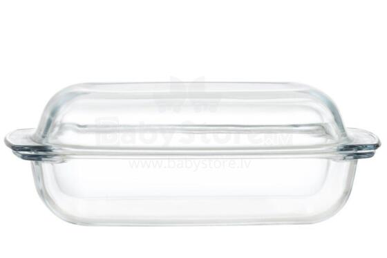 Maku sautējamais trauks ar stikla vāku 3 L + 1,4 L 32x20x13 cm