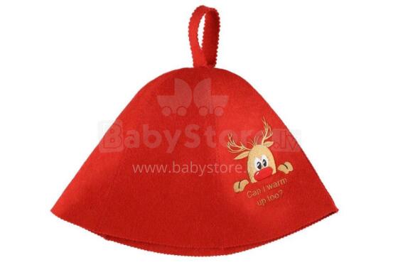 Winteria Sauna hat reindeer red