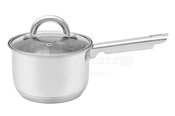 Maku Deal sauce pan stainless steel with glass lid 16 cm 1,7 L