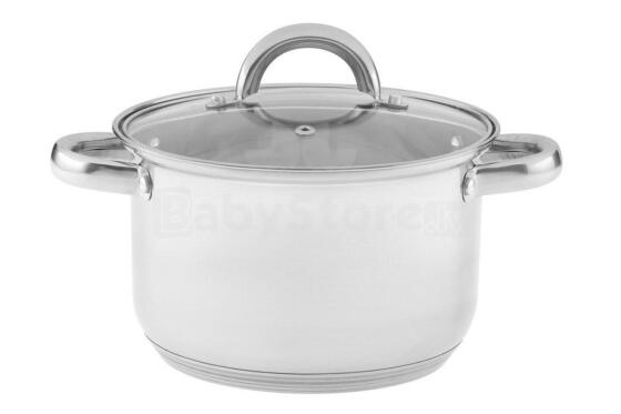 Maku Deal pot stainless steel with glass lid 20 cm 3,2 L