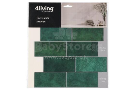 4Living Tile sticker green 30x30 cm