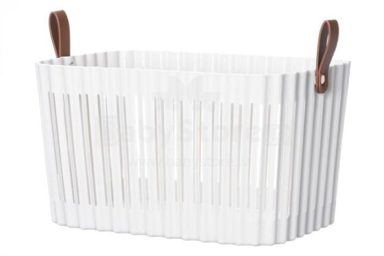 4Living Storage basket Air white 31x22x18 cm