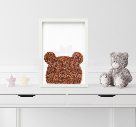 Room Accesories Art.453348 Декоративное панно из мягкой ткани в раме "Мишка" – интерьер для детской