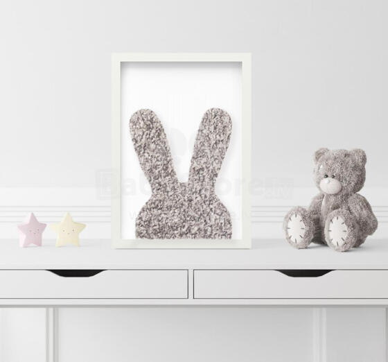 Room Accesories Art.453351 Декоративное панно из мягкой ткани в раме "Зайчик" – интерьер для детской