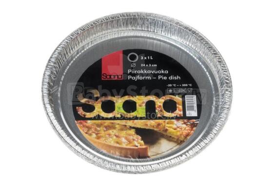 Алюминиевый противень для пирогов Saana 3 шт.