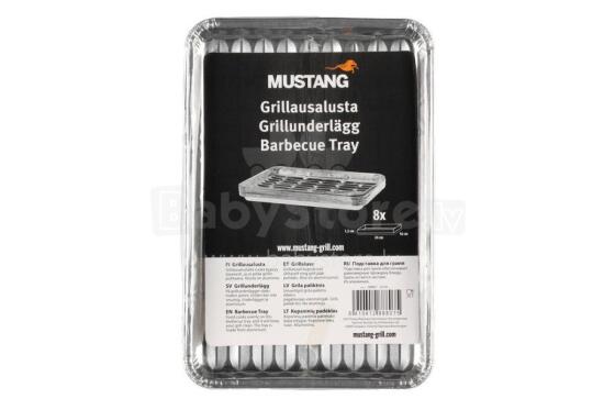 Mustang Barbecue folijas trauks Mini 8 gab. alumīnija displejs