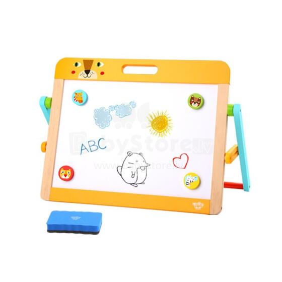 TOOKY TOY Развивающая доска 2в1 Магнитный мел для детей Магниты Губка 6 шт.