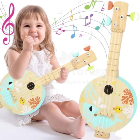 TOOKY TOY koka bandžo mācību spēle bērniem ar jūras tēmu