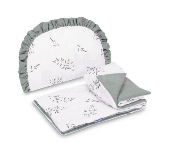 MUSLIN PUSHCHAIR SET BRANCH GREEN
