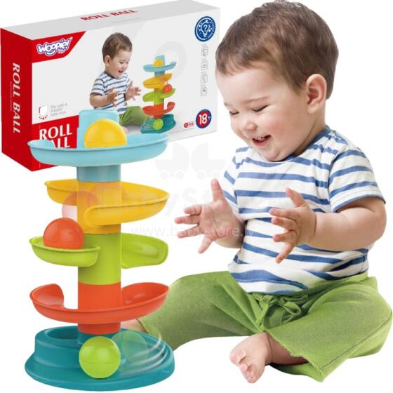 WOOPIE BABY Spirālveida Bumbu Sliežu Komplekts + 3 Bumbas