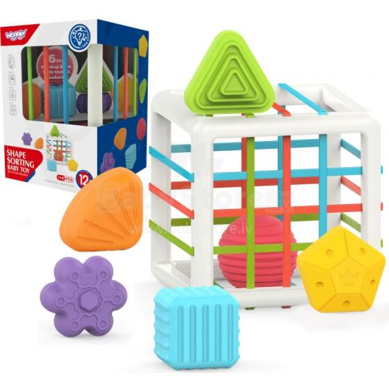WOOPIE BABY Гибкий сенсорный сортировщик кубиков для детей Красочные фигуры
