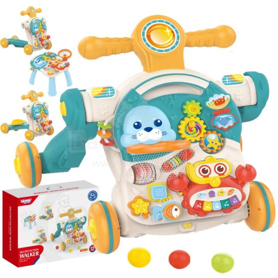 WOOPIE BABY Izglītojošais Galds-Skrejritenis 4in1